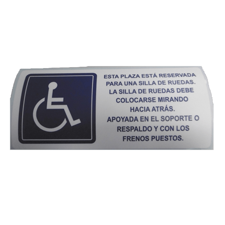 ADHESIVO SILLA RUEDAS + TEXTO 240x110mm