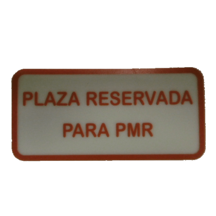 ADHESIVO PLAZA RESERVADA PARA PMR 35x70mm