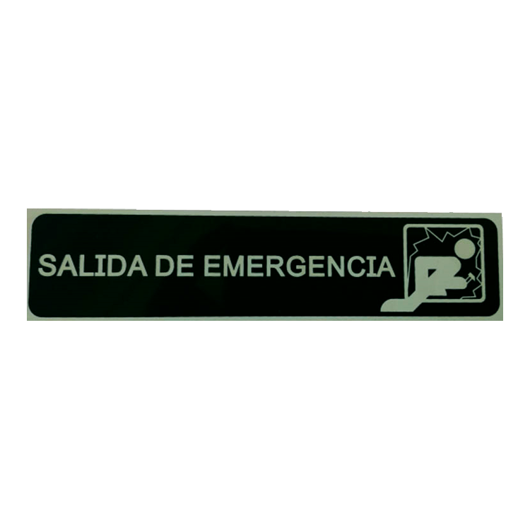 ADHESIVO SALIDA DE EMERGENCIA FOTOLUMINISCENTE 165x40mm