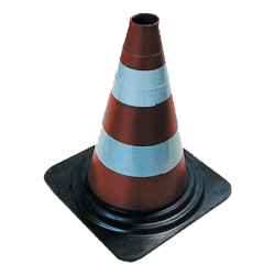 CONO TRAFICO PVC 30cm CON BANDAS REFLECTANTES
