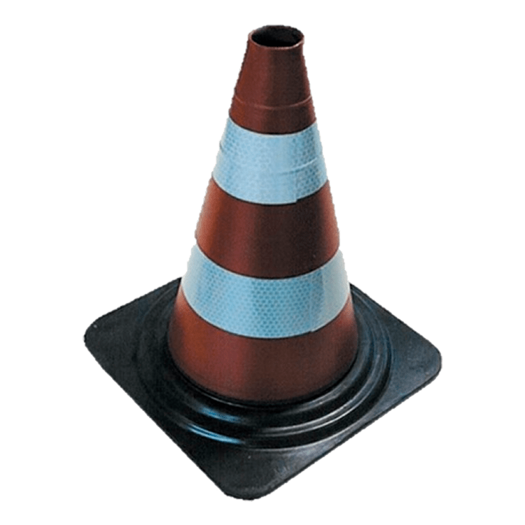 CONO TRAFICO PVC 30cm CON BANDAS REFLECTANTES