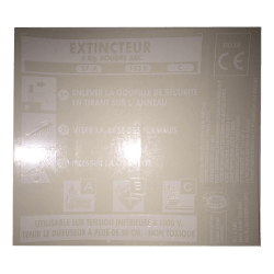 ETIQUETA EXTINTOR TEXTO FRANCES