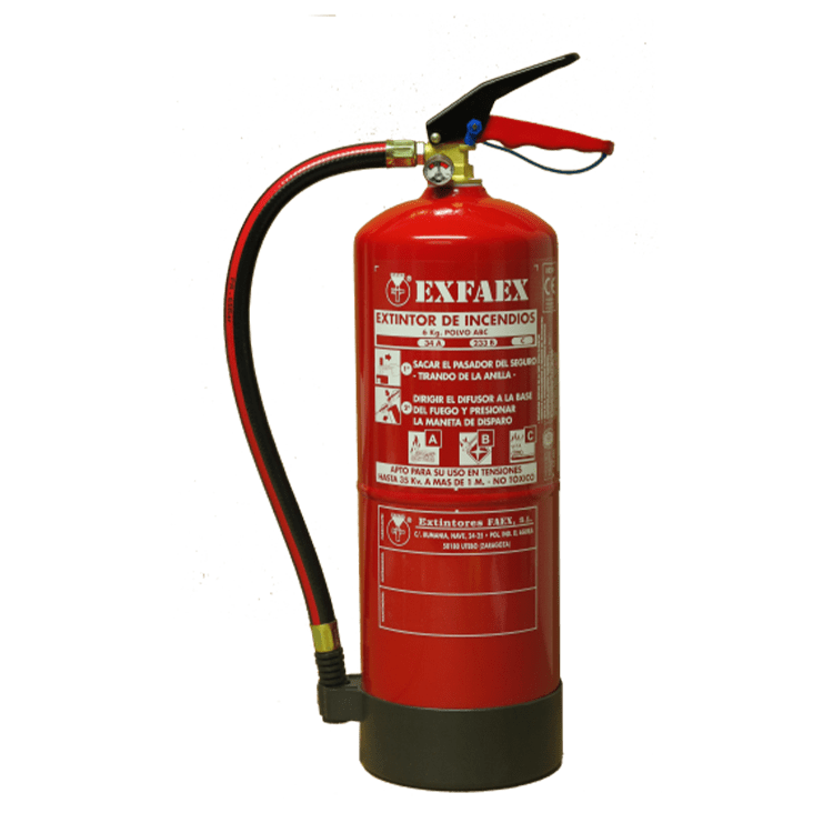 EXTINTOR 6 Kg POLVO ABC 34A-233B-C