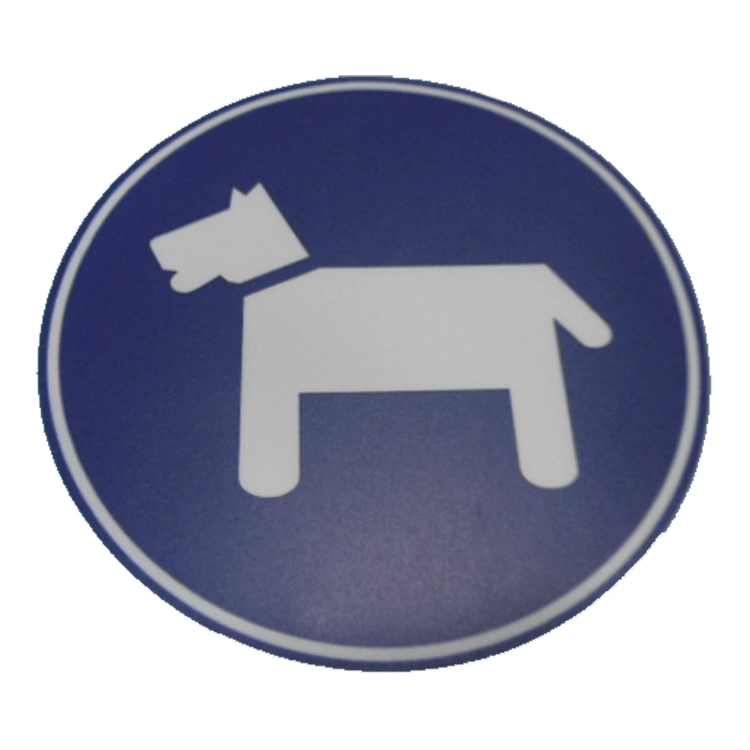 ADHESIVO PERRO AZUL Ø 130mm