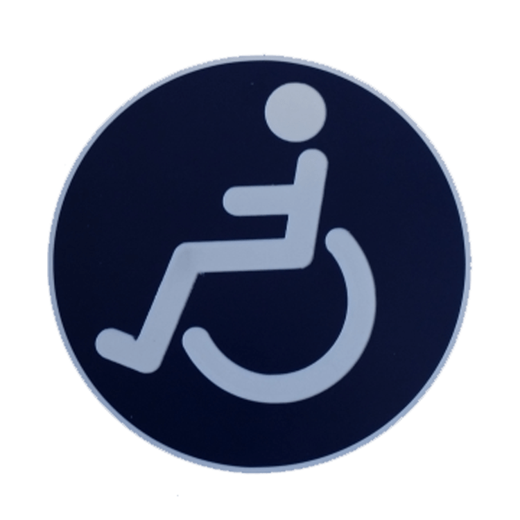 ADHESIVO SILLA RUEDAS AZUL Ø 55mm