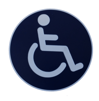 ADHESIVO SILLA RUEDAS AZUL Ø 130mm