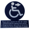 ADHESIVO SILLA RUEDAS AZUL + TEXTO 170x170mm