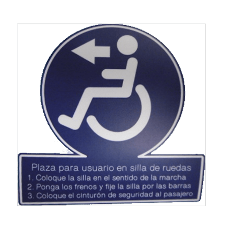 ADHESIVO SILLA RUEDAS AZUL + TEXTO 167x170mm