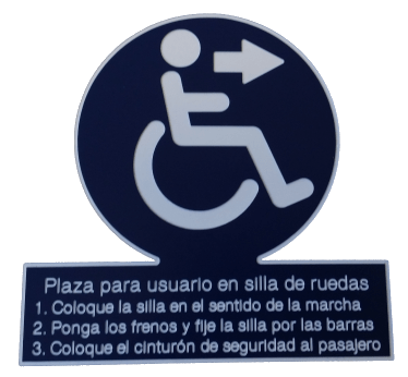 ADHESIVO SILLA RUEDAS AZUL + TEXTO 170x170mm