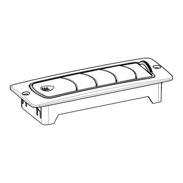DIFUSOR AIRE OBTURABLE 143X52mm. NEGRO