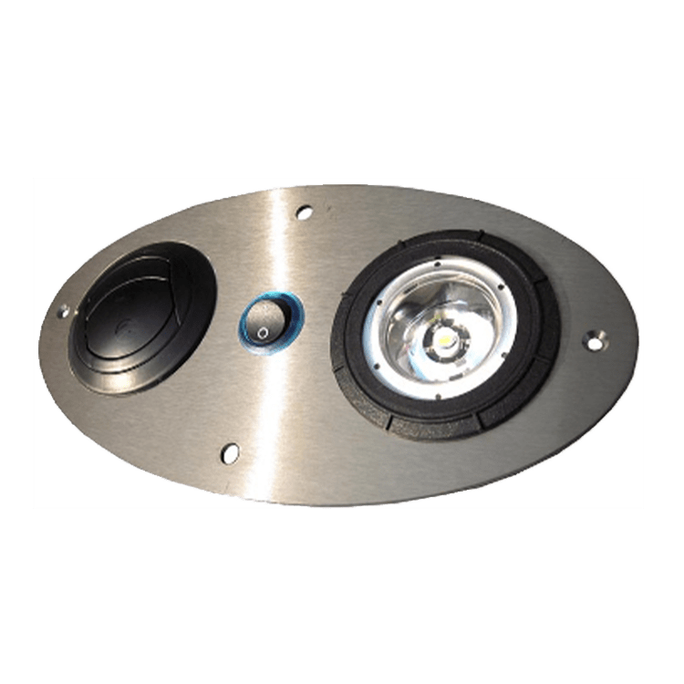 MULTISET AIRE LUZ LED 3W - XX=12V / 124V - CROMO MATE - C/INT + PENUMBRA AZUL