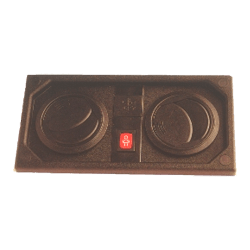 DIFUSOR DOBLE AIRE 183x94mm. NEGRO