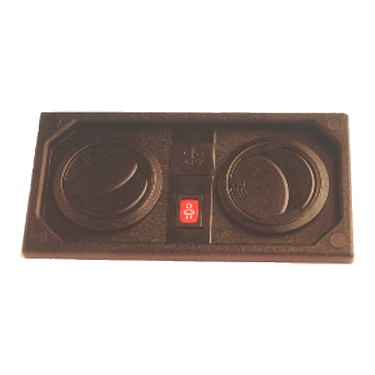 DIFUSOR DOBLE AIRE 183x94mm. NEGRO