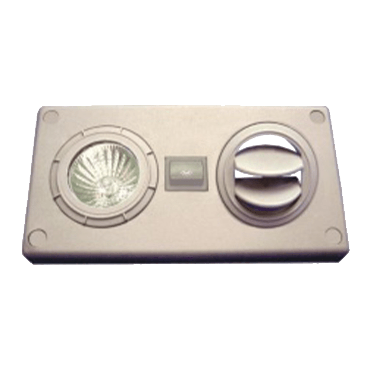 MULTISET AIRE LUZ HALOGENO 10W XX=12V / 24V-GRIS - C/INTERRUPTOR
