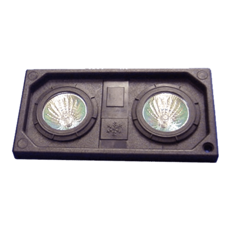 MULTISET DOBLE LUZ HALOGENO 2X20W. XX=12V / 24V-NEGRO - C/INTERRUPTOR