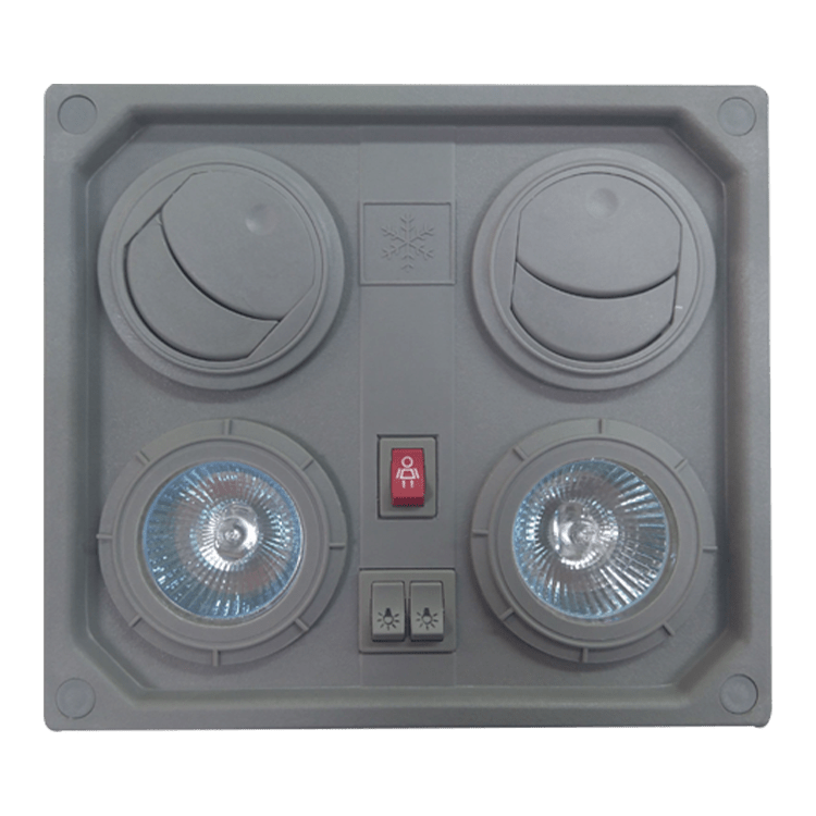 MULTISET DOBLE AIRE LUZ HALOGENO 2X10W - 24V-GRIS