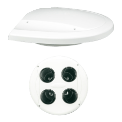 AIREADOR TECHO 12V + DIFUSOR AIRE REDONDO BLANCO