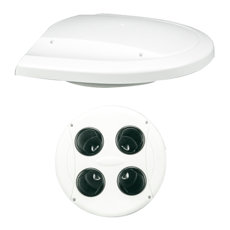 AIREADOR TECHO 12V + DIFUSOR AIRE REDONDO BLANCO