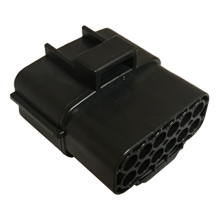 CONECTOR AUTOMOCION TE 12 CONTACTOS, NEGRO HEMBRA 2 FILAS