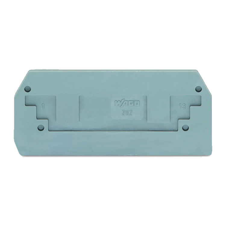 TAPA FINAL WAGO SERIE 282 GRIS 6mm