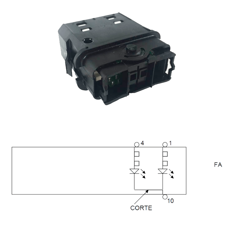 CONTROL LED ROJO-ROJO I91