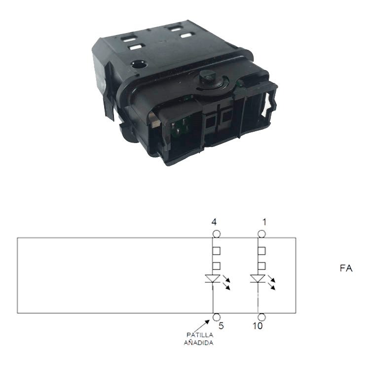 CONTROL LED ROJO-VERDE I92A (LEDS INDEPENDIENTES)
