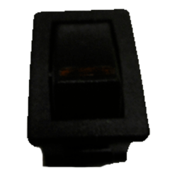 INTERRUPTOR NEGRO CON LED ROJO 12V.