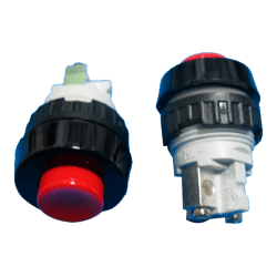 PULSADOR ROJO SPST-NO / TORNILLO