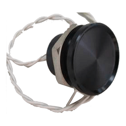 PULSADOR EXTERIOR D22 NEGRO 28mm PIEZO. PULSACION PROLON.