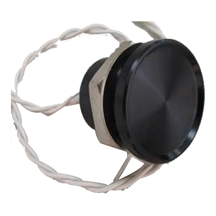 PULSADOR EXTERIOR D22 NEGRO 28mm PIEZO. PULSACION PROLON.