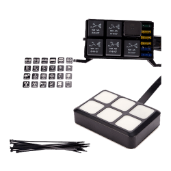 PANEL TACTIL 6 SWITCHES + 6 RELES + CABLEADO