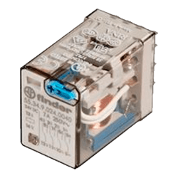 RELE IND. 4CC. 5A 24V+PULSADOR+IND