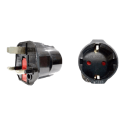 ADAPTADOR SCHUKO HEMBRA A UK MACHO