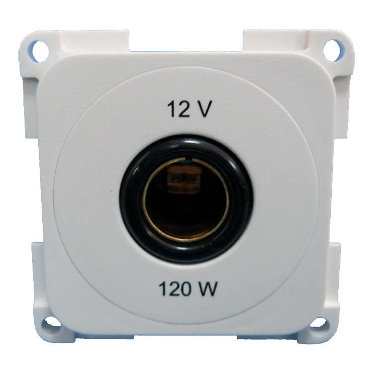 TOMA MECHERO MINI 12/24V EN BASE BLANCA
