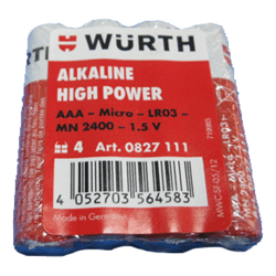PILA ALCALINAS LR03-1,5V.