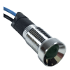 PILOTO LED 220V VERDE - CARCASA PLATA Ø8,5mm (ROSCA)