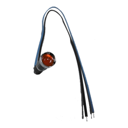 PILOTO LED 220V ROJO - CARCASA PLATA Ø8,5mm (ROSCA)