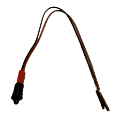PILOTO LED 24V ROJO - CARCASA CONCAVA PLATA Ø8,5mm (ROSCA)