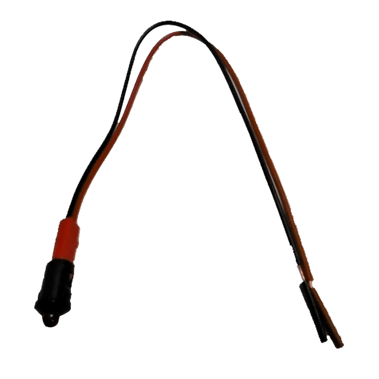 PILOTO LED 24V ROJO - CARCASA CONCAVA PLATA Ø8,5mm (ROSCA)