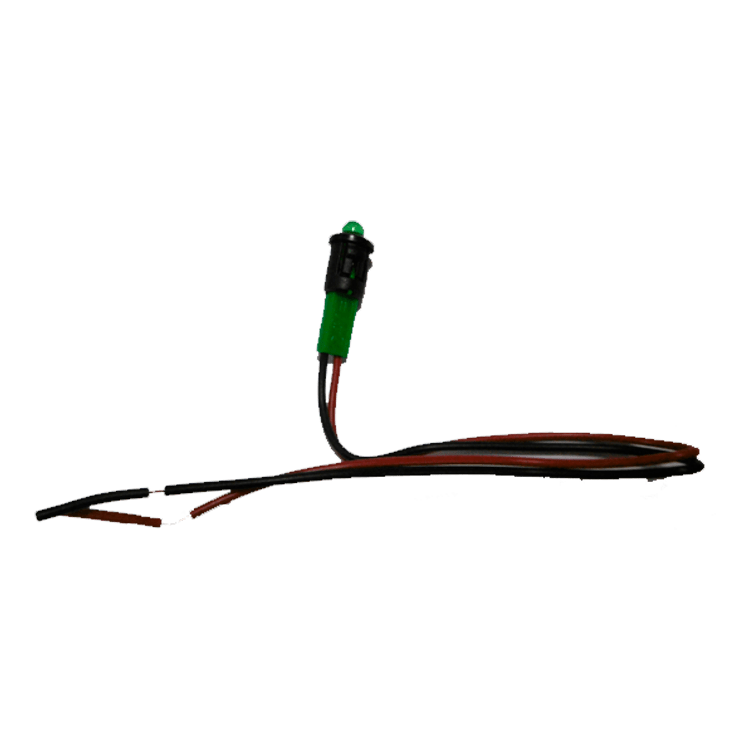 PILOTO LED 24V VERDE - CARCASA NEGRA Ø8,5mm (A PRESION)