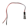 PILOTO LED 24V ROJO - CARCASA PLATA Ø8,5mm (ROSCA)