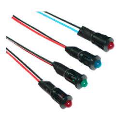 PILOTO LED 24V ROJO - CARCASA NEGRA Ø8,5mm (ROSCA)