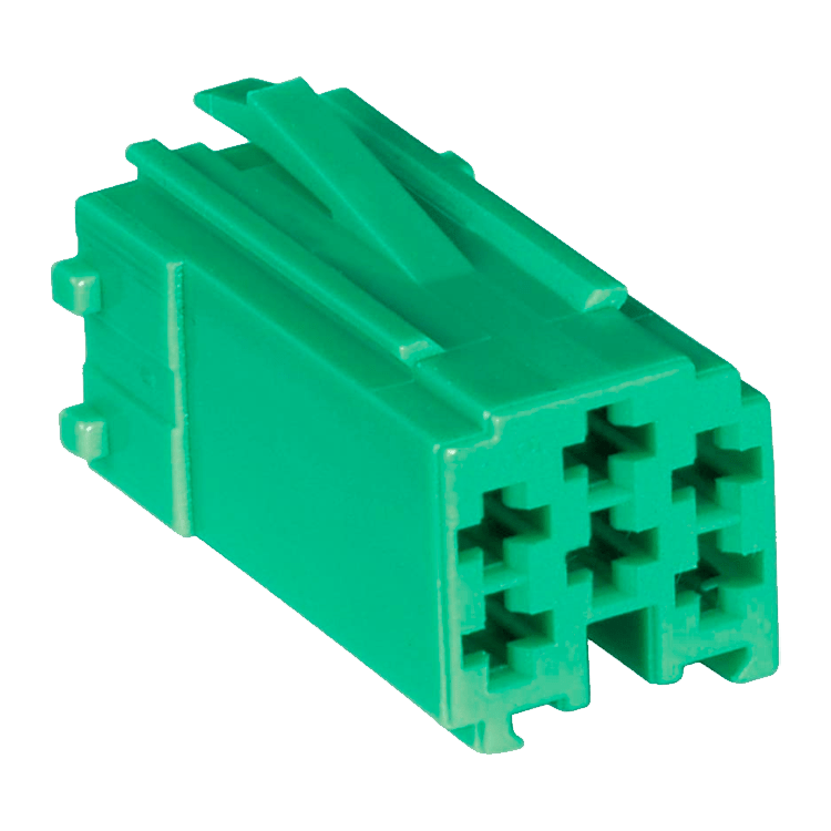 CONECTOR MINI ISO 6 VIAS VERDE