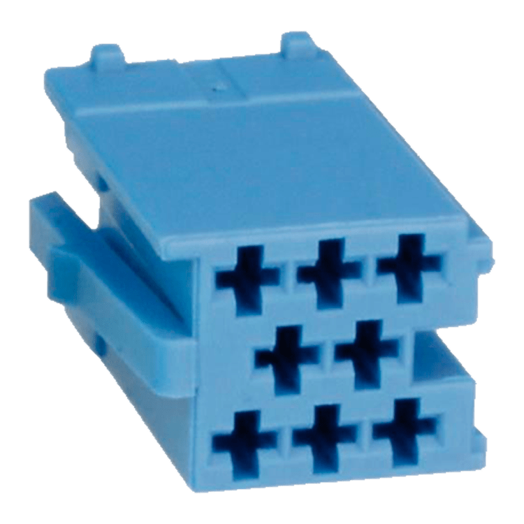 CONECTOR MINI ISO 8 VIAS AZUL