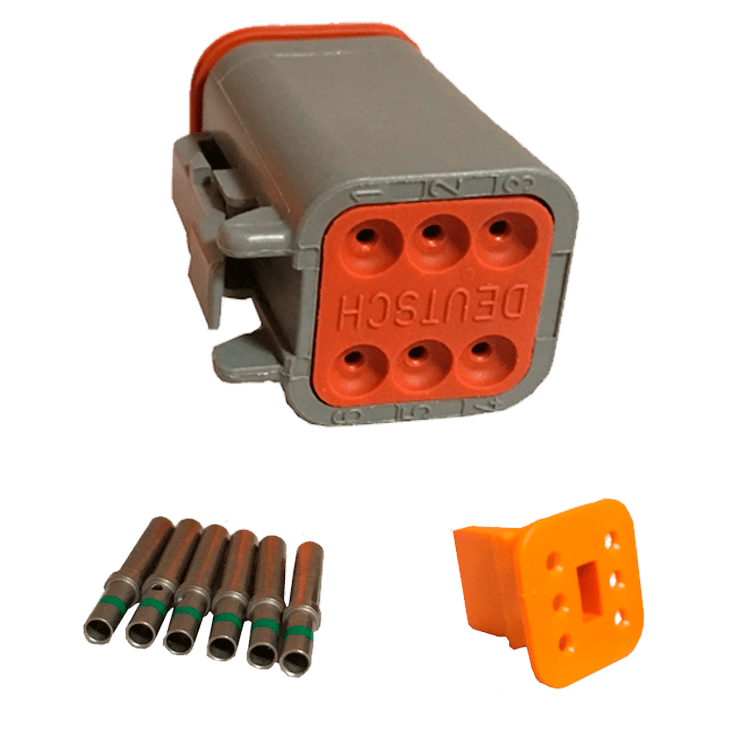 KIT CONECTOR ESTANCO 6 VIAS HEMBRA