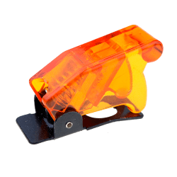 TAPA SEGURIDAD AMBAR TRANSPARENTE PARA INTERRUPTOR PALANCA