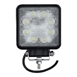 FARO TRABAJO LED CUADRADO - 12/24V - 27W- LUZ DISPERSA