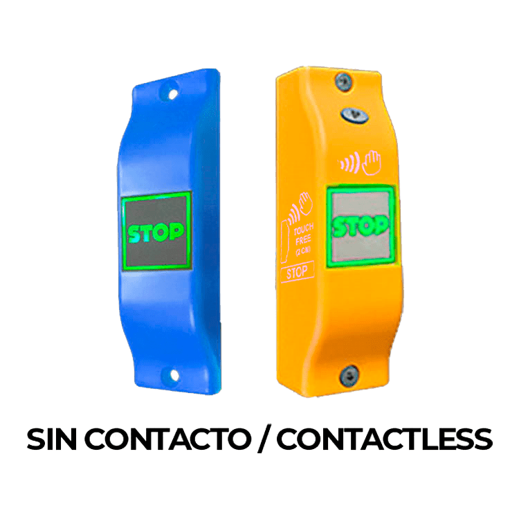 PULSADOR CONTACTLESS SERIES PARA BARRA - LEDS VERDES/ROJOS 12/24V