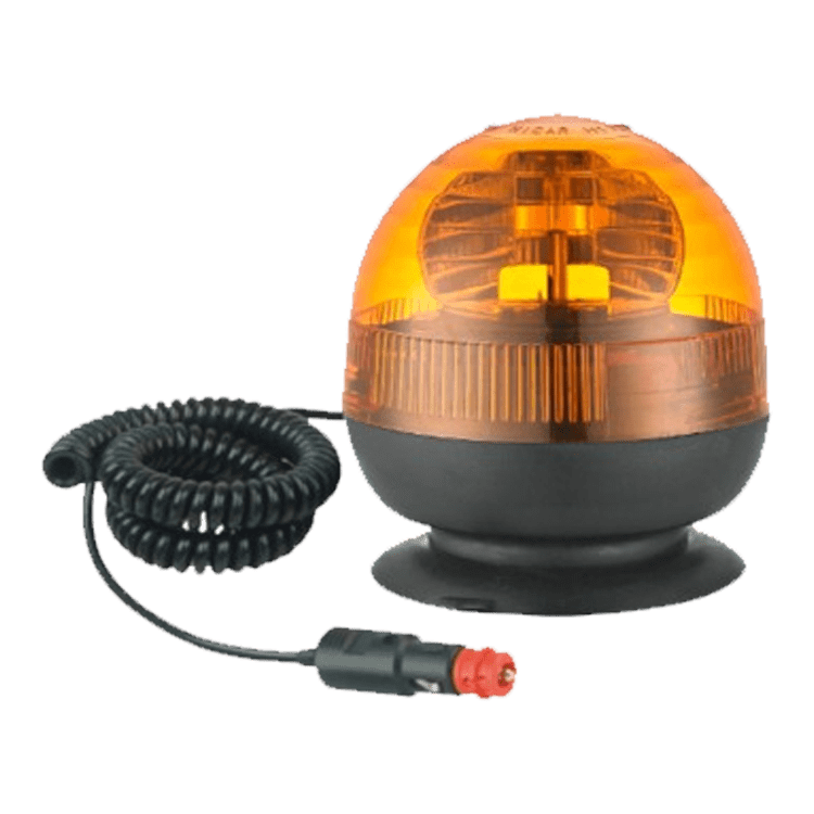 ROTATIVO HALOGENO AMBAR, BASE MAGNETICA, 12V