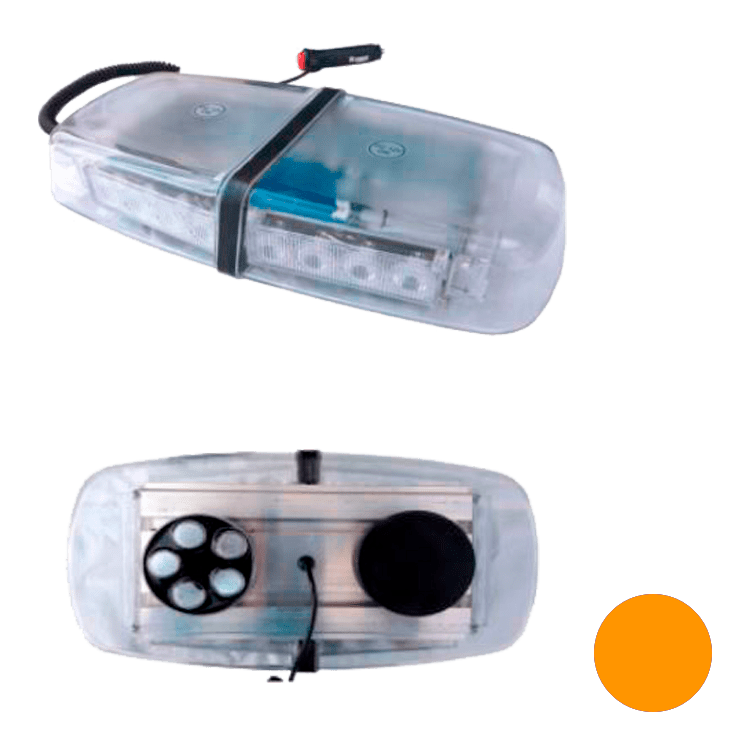 PUENTE LED AMBAR 300mm - 12/24V - MAGNETICO - CONEXIÓN A MECHERO
